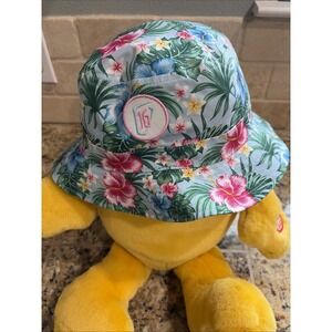 PUKKA Blue Hawaiian Tropical Palm Floral Flower Bucket Hat Accessory Adult S/M